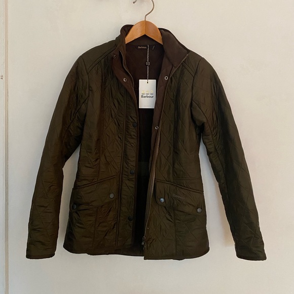 Barbour Olive quilted jacket - Picture 1 of 3